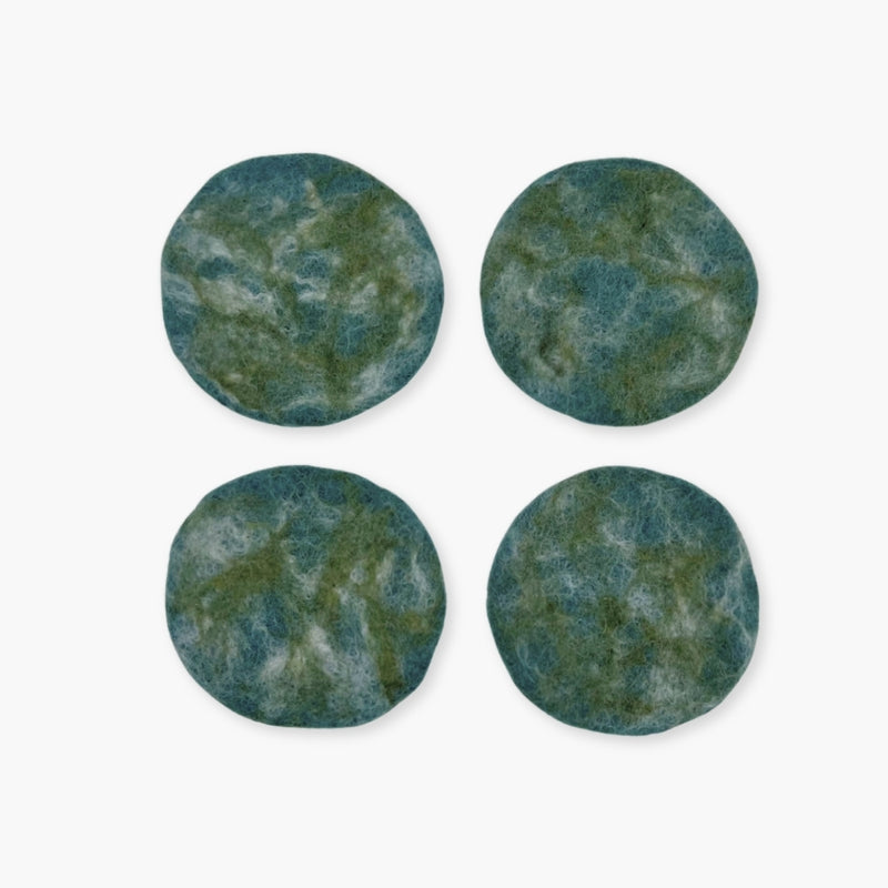 Humble Hilo Handmade Felt Thin Coasters, Set of 4