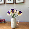 Humble Hilo Handmade Felt Flowers, 4 Pansies