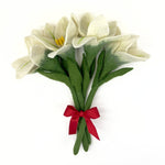 Humble Hilo Handmade Felt Flowers, 4 Lilies