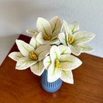 Humble Hilo Handmade Felt Flowers, 4 Lilies