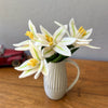 Humble Hilo Handmade Felt Flowers, 4 White Lilies