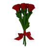 Humble Hilo Handmade Felt Flowers 3 Red Roses