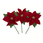 Humble Hilo Handmade Felt Poinsettia Flowers (3 pack)