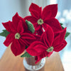 Humble Hilo Handmade Felt Poinsettia Flowers (3 pack)