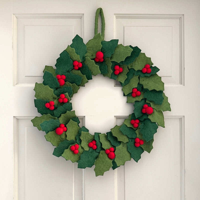 Humble Hilo Handmade Felt Flower Wreath