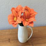Humble Hilo Handmade Felt Flowers, 4 Lilies