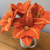 Humble Hilo Handmade Felt Flowers, 4 Lilies