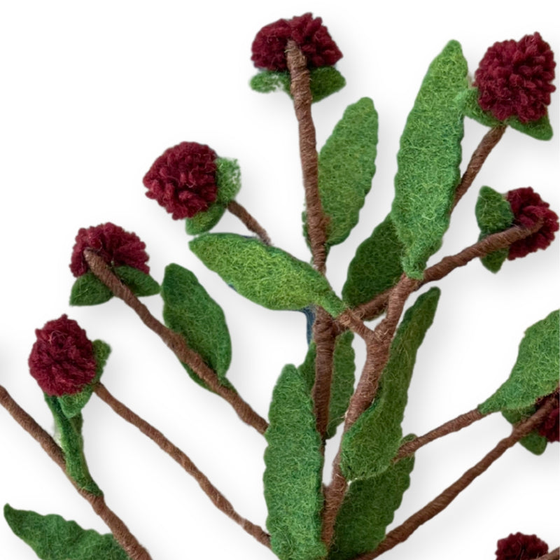 Humble Hilo Handmade Felt Flowers, 2 Leaves Branches
