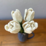 Humble Hilo Handmade Felt Flowers, 4 Tulip Flowers