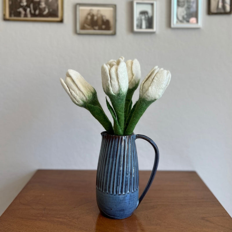 Humble Hilo Handmade Felt Flowers, 4 Tulip Flowers