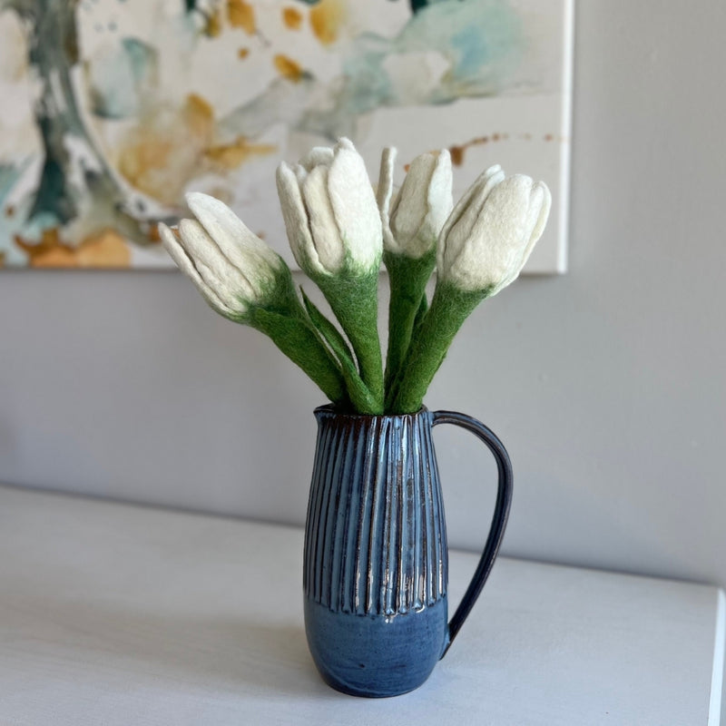 Humble Hilo Handmade Felt Flowers, 4 Tulip Flowers