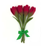 Humble Hilo Handmade Felt Flowers, 4 Tulip Flowers