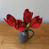 Humble Hilo Handmade Felt Flowers, 4 Tulip Flowers