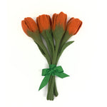 Humble Hilo Handmade Felt Flowers, 4 Tulip Flowers