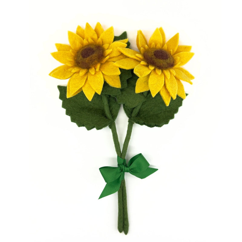 Humble Hilo Handmade Felt Flowers - Sunflowers, set of 2