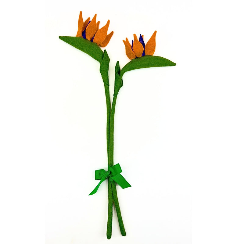 Humble Hilo Handmade Felt Flowers - Bird of Paradise, Set of 2