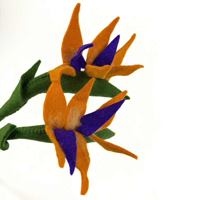 Humble Hilo Handmade Felt Flowers - Bird of Paradise, Set of 2