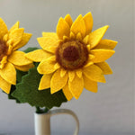 Humble Hilo Handmade Felt Flowers - Sunflowers, set of 2