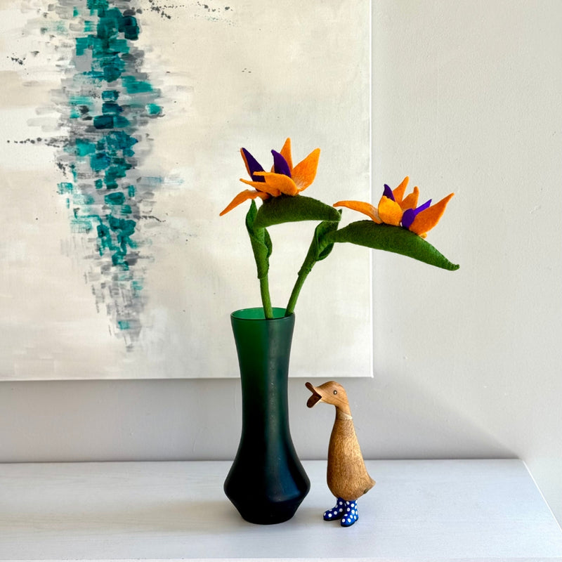 Humble Hilo Handmade Felt Flowers - Bird of Paradise, Set of 2