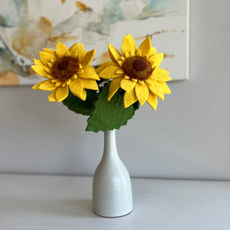 Humble Hilo Handmade Felt Flowers - Sunflowers, set of 2