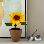 Humble Hilo Handmade Felt Flower Pot - Sunflower
