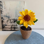 Humble Hilo Handmade Felt Flower Pot - Sunflower