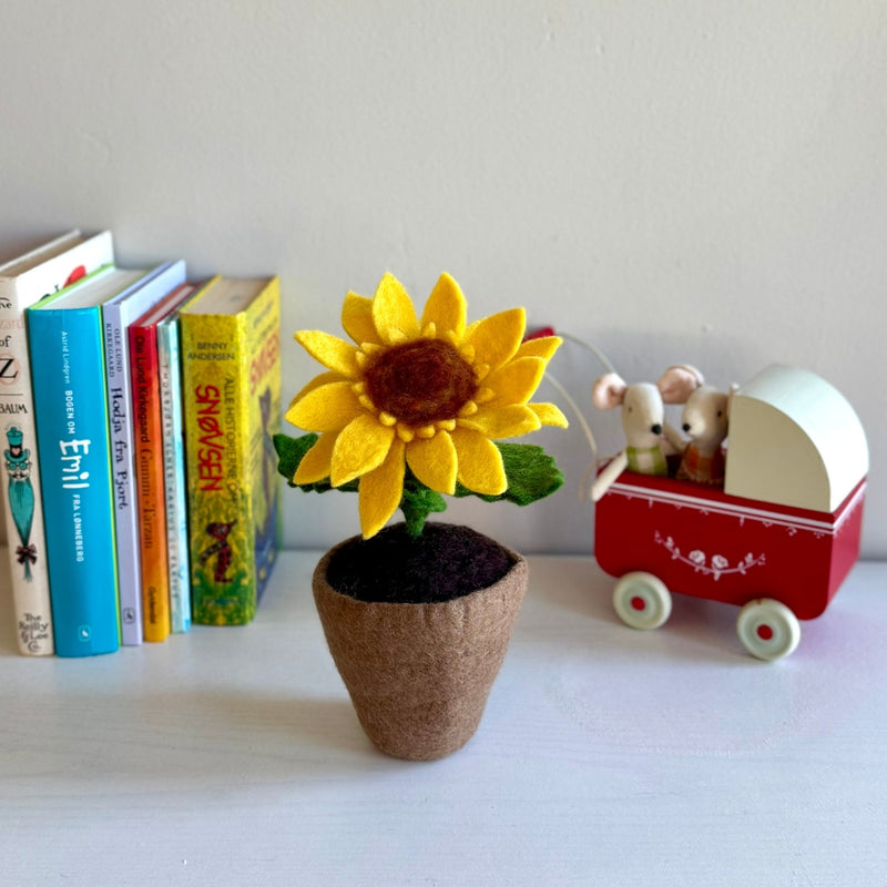 Humble Hilo Handmade Felt Flower Pot - Sunflower