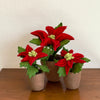 Humble Hilo Handmade Felt Flower Pot - Poinsettia, Red