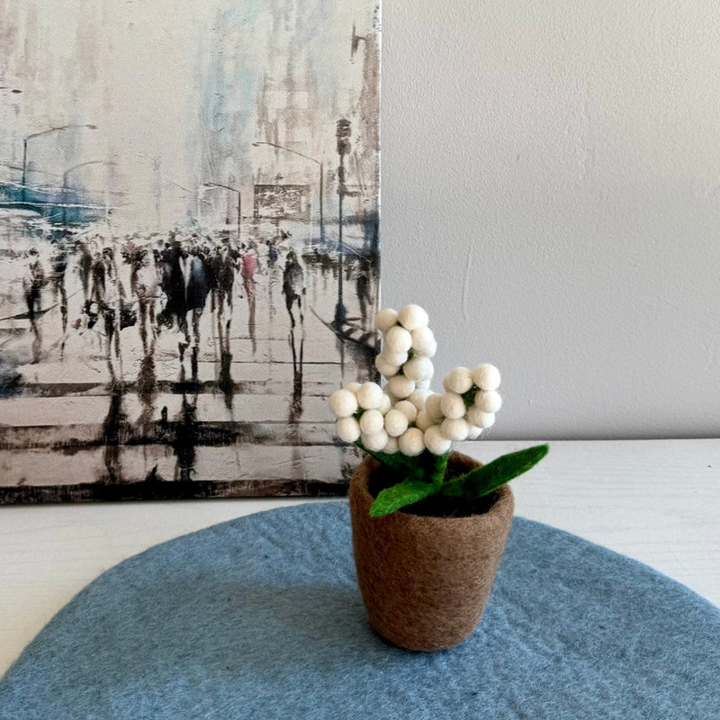 Humble Hilo Handmade Felt Flower Pot, Berry Flower