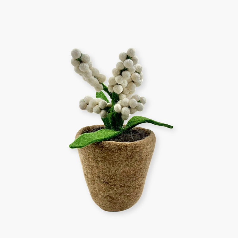 Humble Hilo Handmade Felt Flower Pot, Berry Flower
