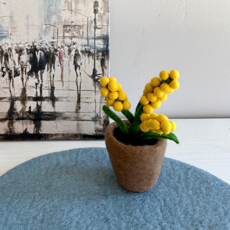 Humble Hilo Handmade Felt Flower Pot, Berry Flower
