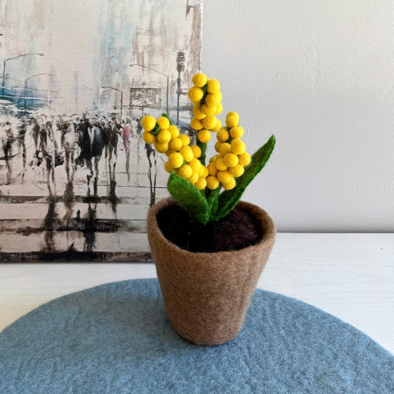 Humble Hilo Handmade Felt Flower Pot, Berry Flower