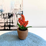 Humble Hilo Handmade Felt Flower Pot, Berry Flower