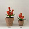 Humble Hilo Handmade Felt Flower Pot, Berry Flower