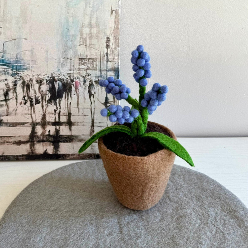 Humble Hilo Handmade Felt Flower Pot, Berry Flower