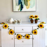 Humble Hilo Handmade Felt Flower Garland - Sunflower