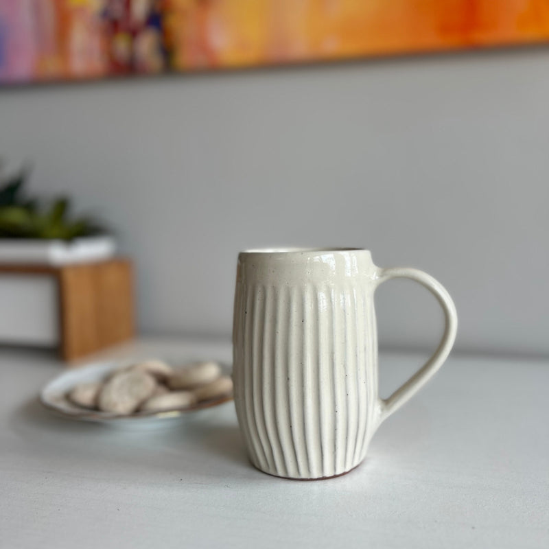 Humble Hilo Kumale Handmade Ceramic Ribbed Mug