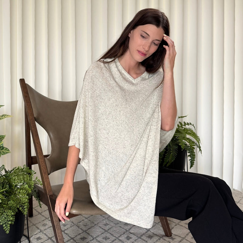 Humble Hilo Handloomed Cashmere Poncho, Classic