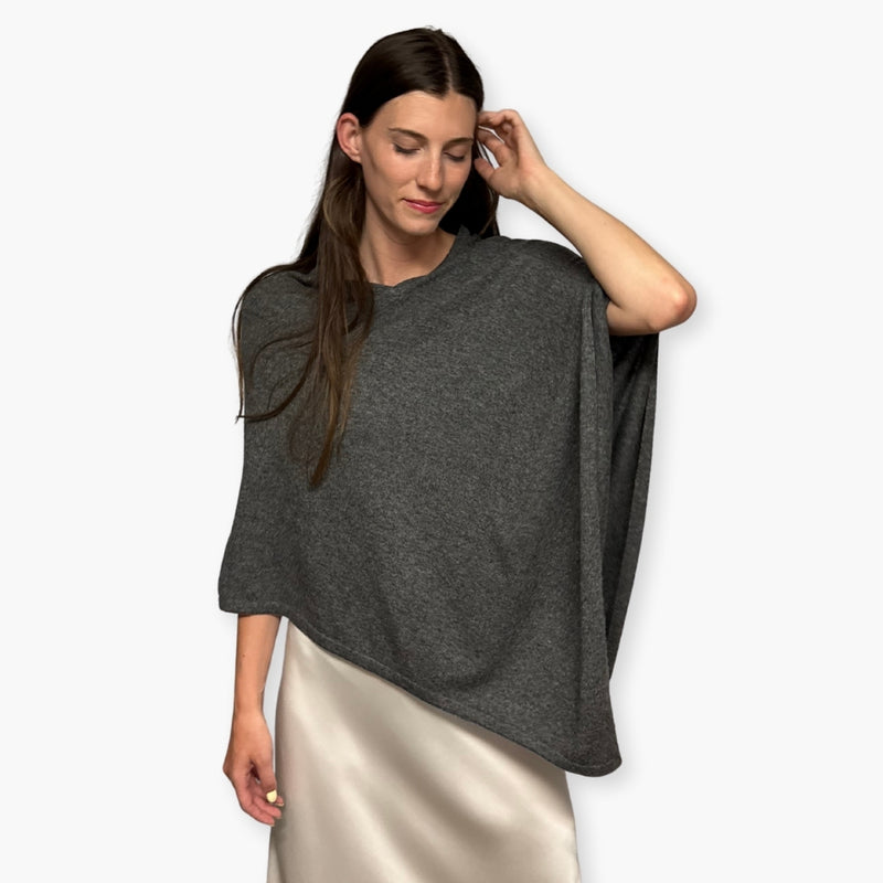 Humble Hilo Handloomed Cashmere Poncho, Classic