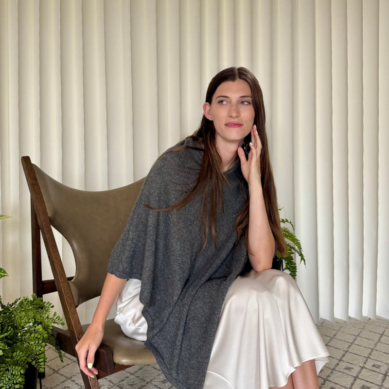 Humble Hilo Handloomed Cashmere Poncho, Classic