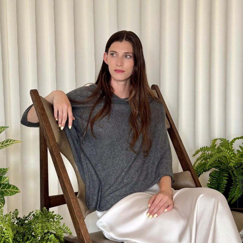 Humble Hilo Handloomed Cashmere Poncho, Classic
