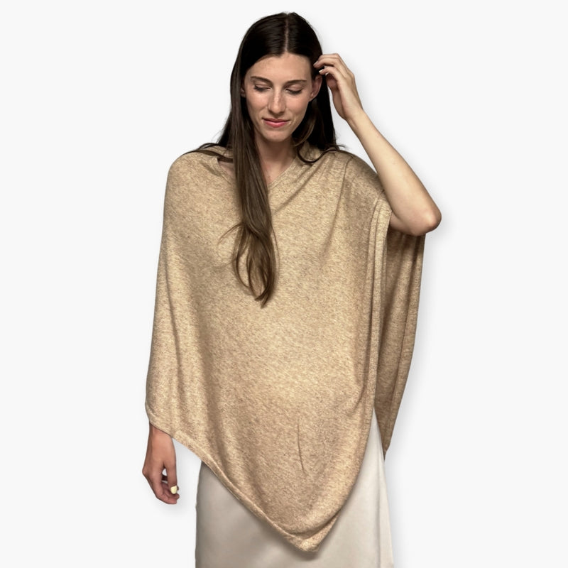 Humble Hilo Handloomed Cashmere Poncho, Classic