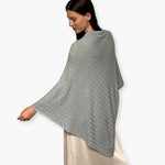 Humble Hilo Handloomed Cashmere Poncho, Cable Knit