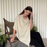 Humble Hilo Handloomed Cashmere Poncho, Cable Knit