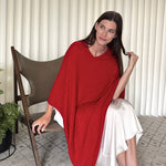 Humble Hilo Handloomed Cashmere Poncho, Cable Knit