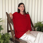 Humble Hilo Handloomed Cashmere Poncho, Cable Knit