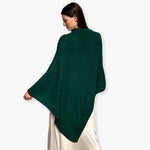 Humble Hilo Handloomed Cashmere Poncho, Cable Knit
