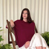 Humble Hilo Handloomed Cashmere Poncho, Cable Knit