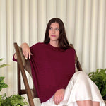 Humble Hilo Handloomed Cashmere Poncho, Cable Knit