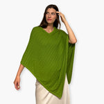 Humble Hilo Handloomed Cashmere Poncho, Cable Knit